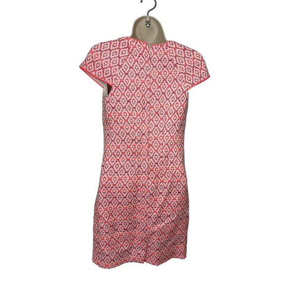 J CREW Women's Textured Printed Shift Dress Size XS? Cotton/Linen/Poly Blend - Picture 2 of 12